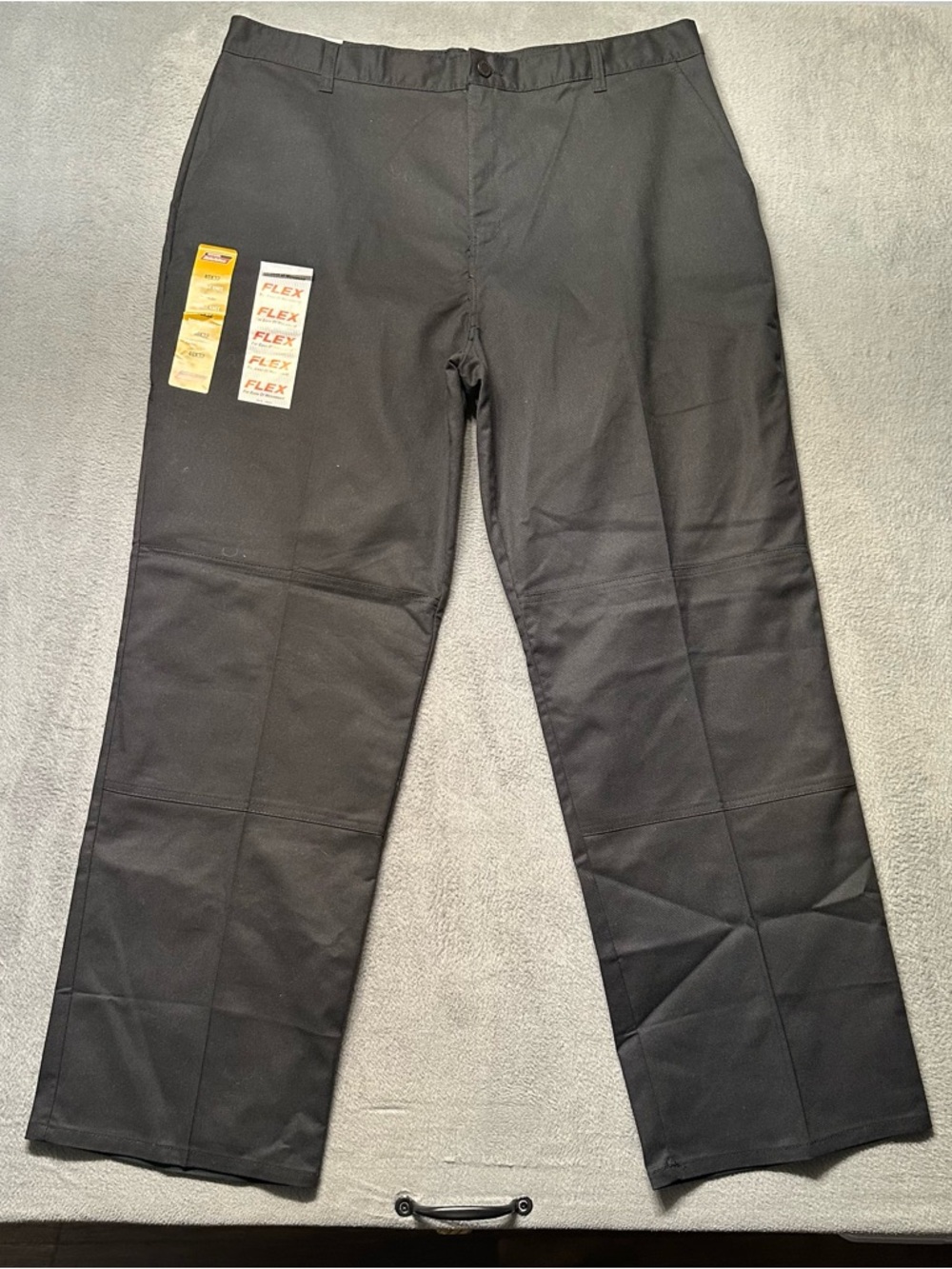 Dickies Double Knee Work Pants Mens 40x32 Relaxed Fit Black Flex Workwear NWT